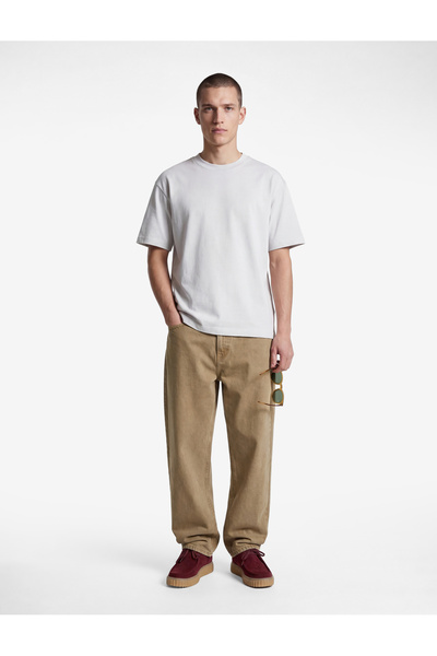 Koton Short Sleeve Cotton T-Shirt with Crew Neck and Oversized Basic Design