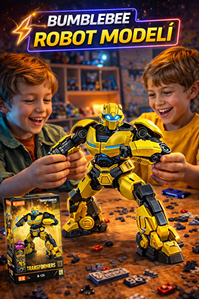 Cici Oyuncak BLOKEES Transformers Classic Class Bumblebee Model Kit DIY Led I...