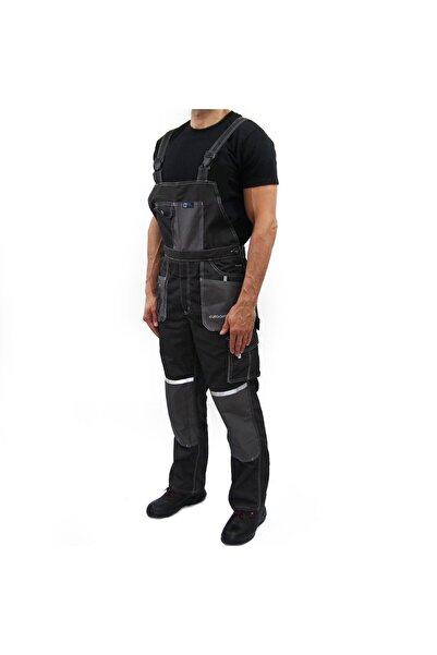 Interbabis Pantaloni cu pieptar EuroClassic din tercot 270 gsm, elemente refl...