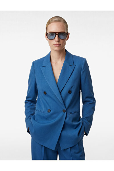 Koton Double Breasted Collar Long Sleeve Blazer Jacket