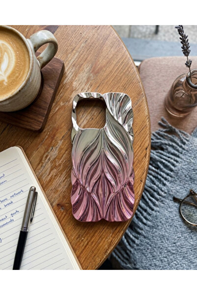 Olinza Shop IPHONE XS Max Uyumlu Metalik Yaprak Tasarımlı iPhone Uyumlu Telef...