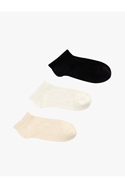 Koton Set de 3-bumbac șosete tip papuci