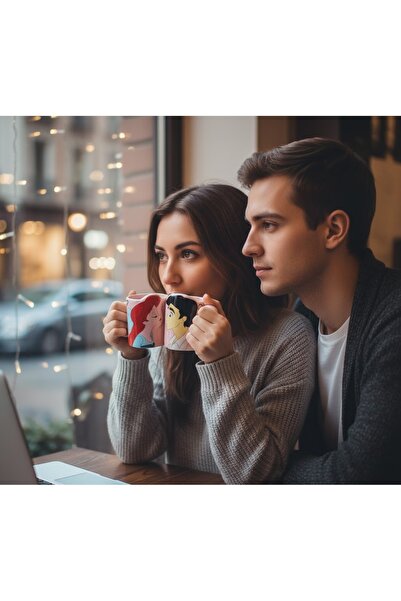 Kuzey Tacı Disney "The Little Mermaid" Ariel and Prince Eric Couple Lovers Po...