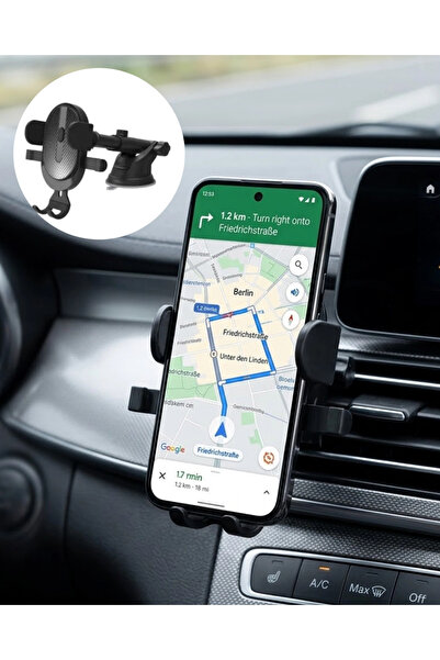 Epilons Car Vent Phone Holder 360 Degree Rotating Auto Locking Stand