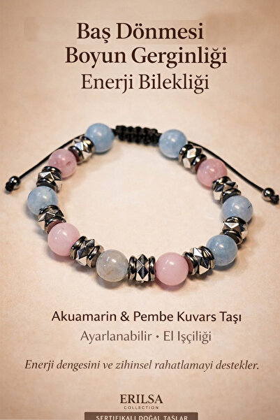 Erilsa Certified Energy Bracelet for Dizziness and Neck Tension – Aquamarine ...