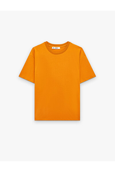 Koton Tricou cu mânecă scurtă, croială confortabilă, guler rotund bumbac lu b...