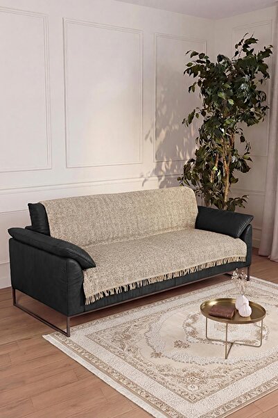 Cotto Home Reversible Cotton Pcs Non-Slip Sofa Cover 170X220Cm - Beige Multi-...