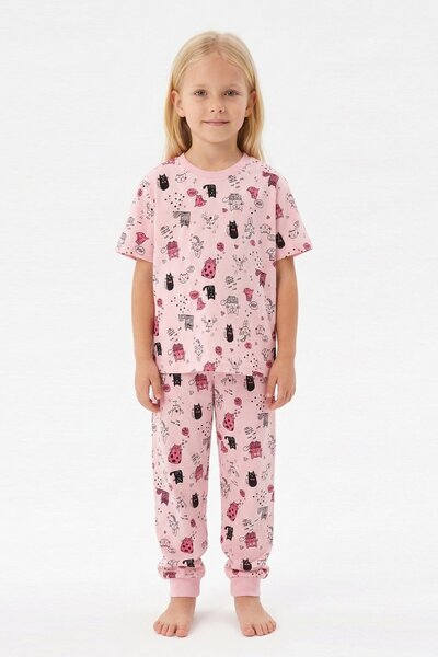 bunny hopp Κοριτσίστικο Σετ Πιτζάμες 100% Βαμβακερό Βαμβάκι Μονό ζέρσεϊ - Καλ...