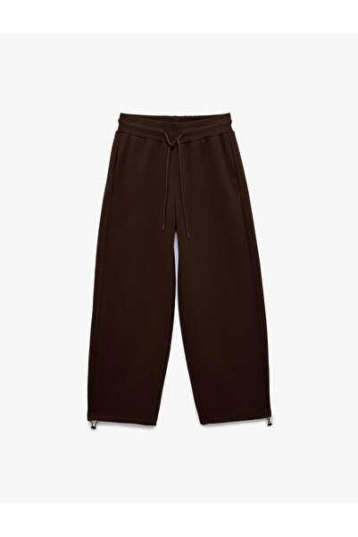 Koton Üç İplik Şardonlu Cepli Beli Bağcıklı Jogger Eşofman Altı