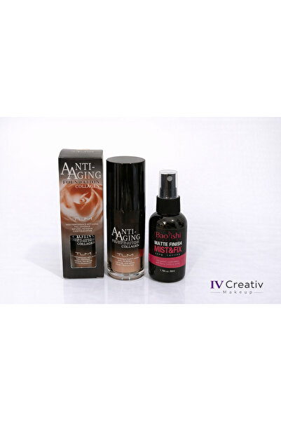 TLM Professional makeup set – Anti-Aging Collagen Foundation + Matte Finish M...