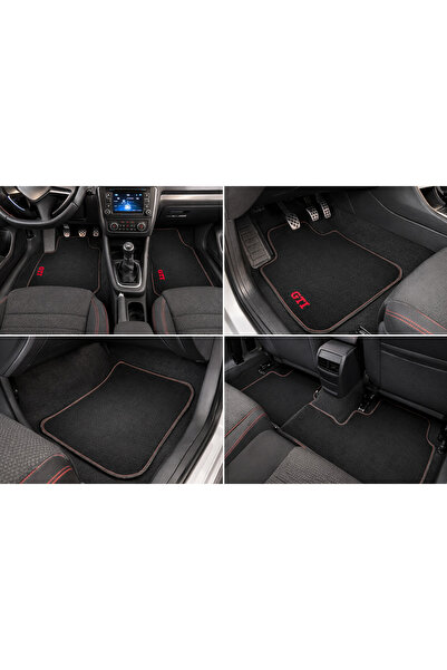 EP GARAJ OTOMOTİV Volkswagen Polo 2009-2017 Uyumlu Siyah Halı Paspas Takımı K...