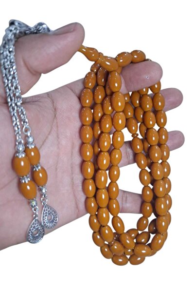 Cekke Tesbih Original Squeeze Amber 9*13 mm 99 Habbe Prayer Beads Suitable fo...