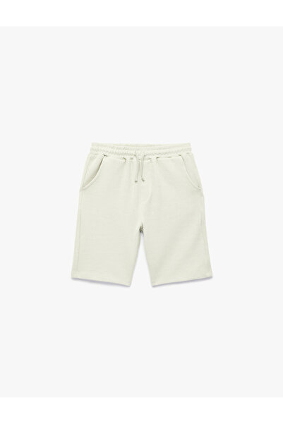 Koton Pamuklu Cepli Beli Bağcıklı Basic Şort