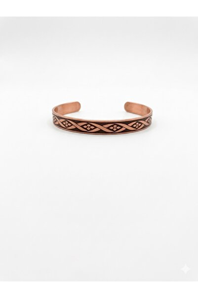 Güney Takı Store Patterned Copper Bracelet Ayetel Kürsi Solomon Seal Celcelut...