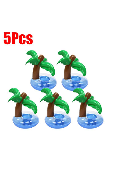 Choice48 5Pcs Blue 1-5Pcs Floating Cup Inflatable Flamingo Drinks Cup Holder ...