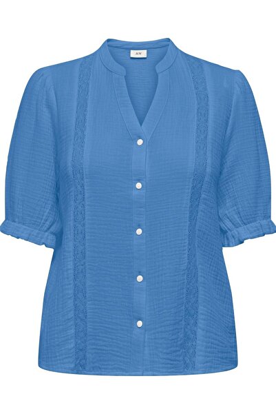 ONLY Jdytheis Life Women's 2/4 Sleeve Lace Detailed Woven Shirt