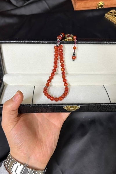 Kervan Tesbih Natural Agate Stone Sphere Cut Prayer Beads!