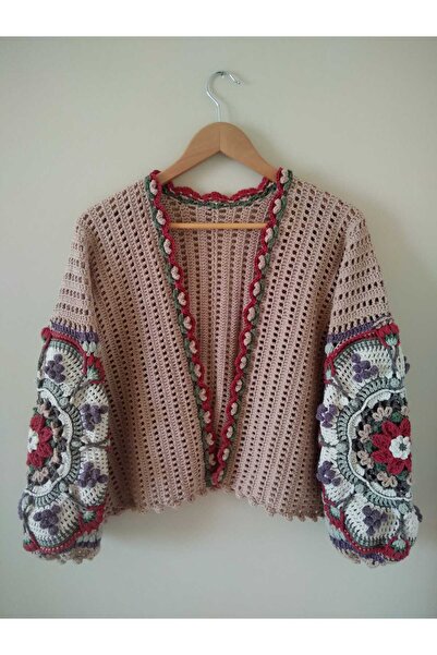 Guashe Hand Knitted Motif Cardigan