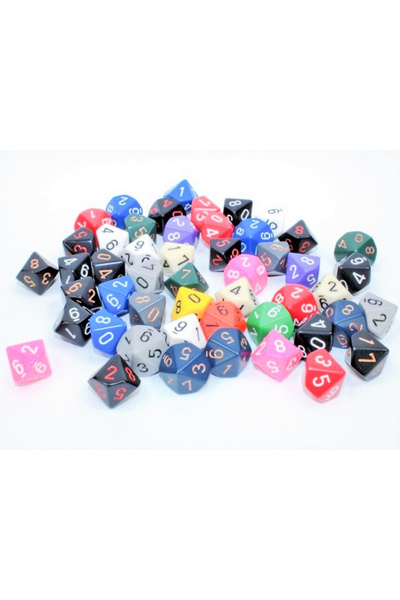 Chessex D10 Αδιαφανές ζάρι – τυχαίο χρώμα (κομμάτι)