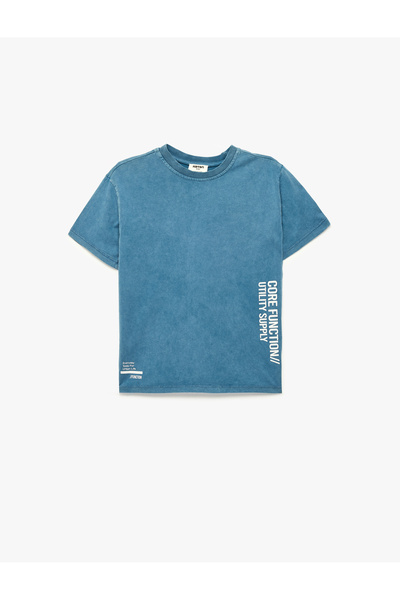 Koton Cotton Pack Short Sleeve Crew Neck T-Shirt with Print Detail