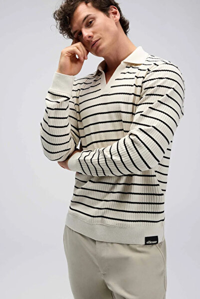 Ellesse Men's Beige Polo Sweatshirt Em594-Bg