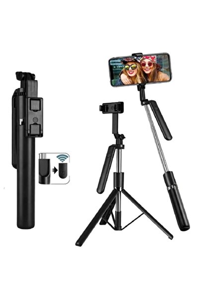 Twinix 170 Cm Uzayan Kablosuz Kumandalı Telefon Selfie Çubuğu Monopod Ayaklı ...