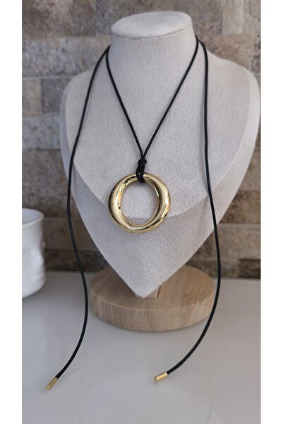 VOBEEYKU Leather Shiny Round Plate End on the Thread B Tie-Detail Adjustable ...