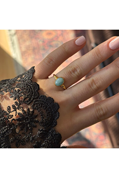 HOUSEKİ Vintage Natural Stone Aquamarine Ring