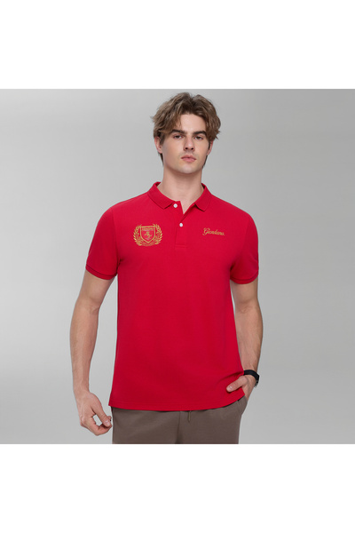Giordano Men's Slim Fit Club House Embroidered Polo