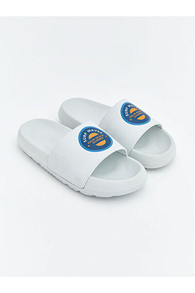 LC Waikiki White bas Printed cake slippers from gulis clothing