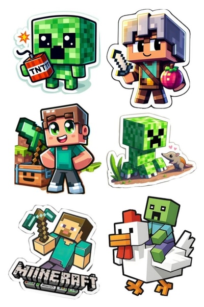 telaşe memuru Minecraft Pasta Süsü - Minecraft Yenilebilir Pasta Resmi ve Yen...