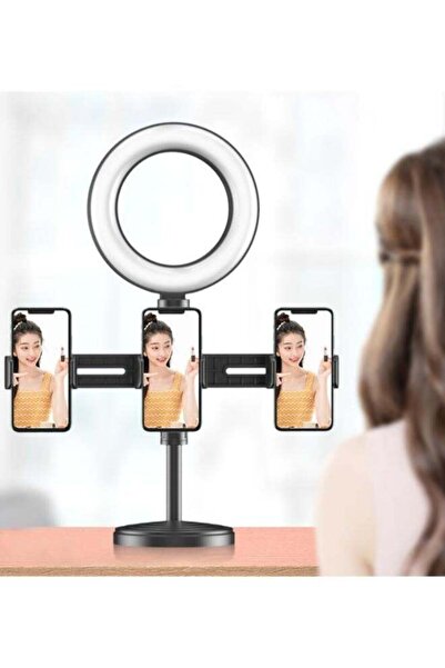 EasyLife إضاءة سيلفي دائرية مع حامل للهاتف المحمول وحامل للهاتف المحمول للبث ...