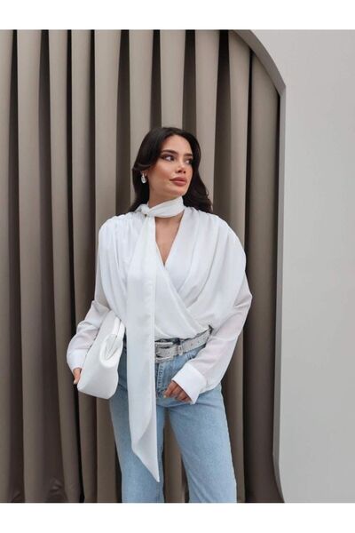 Butik KRUVAZE SATEN GÖMLEK BEYAZ