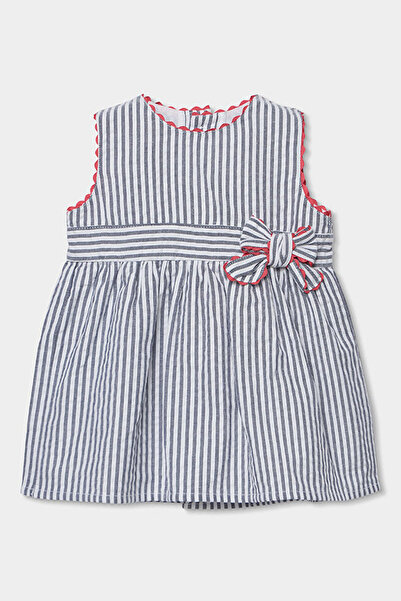 Boboli Poplin Dress 6-24 Months Navy Blue