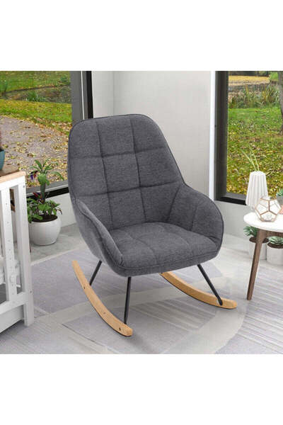 Generic Modern Dark Grey Rocking Chair