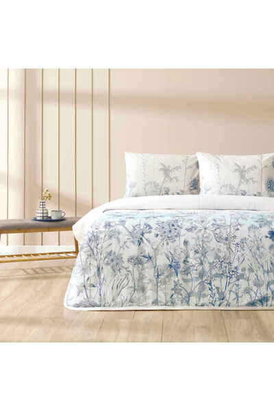 Taç طقم بيكيه مزدوج مطبوع من سيرافين باللون الرمادي