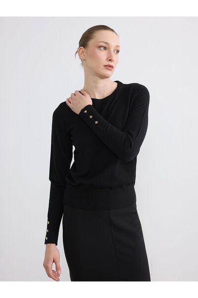 LC Waikiki Rmz Gi̇yi̇m Farkiyla Zero Roba Collar Women's Knitwear Sweater