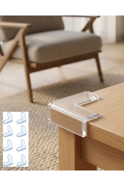 CT STONES Furniture Corner Protector 8 Pieces Transparent Table Edge Protecti...
