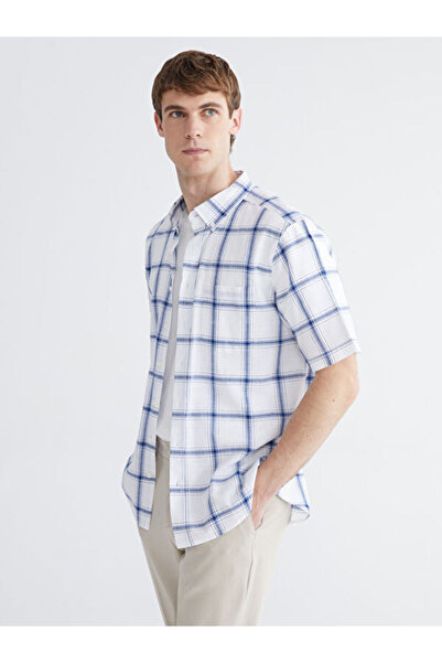 LC Waikiki Rmz Gi̇yi̇m Farkiyla Standart Fit Ka Checked Rkek Shirt