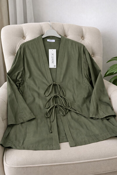 ensade Women's Cotton Gabardine Tie-Detail Jacket Hijab Daily Jacket Standard...