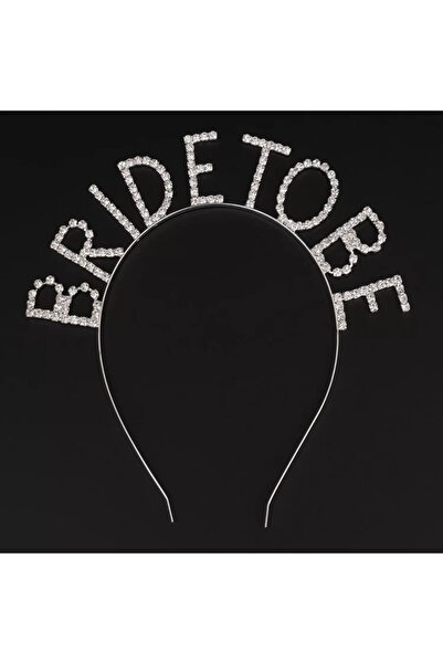 Go İthalat Silver Color Bride to Be Bridal Crown with Crystal Stones (5343)