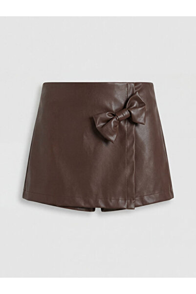 LC Waikiki I Girls' Faux Leather Shorts Skirt from Freezen Store