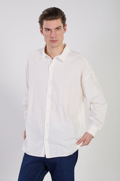 BARRELS AND OIL Men's regular fit shirt - white