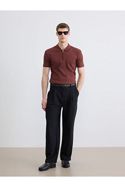 LC Waikiki Black Comfortable Fit Men's Pleated Trousers