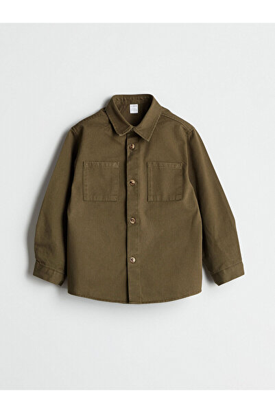 LC Waikiki Nevavm Gabardin Boy's Shirt with a Difference