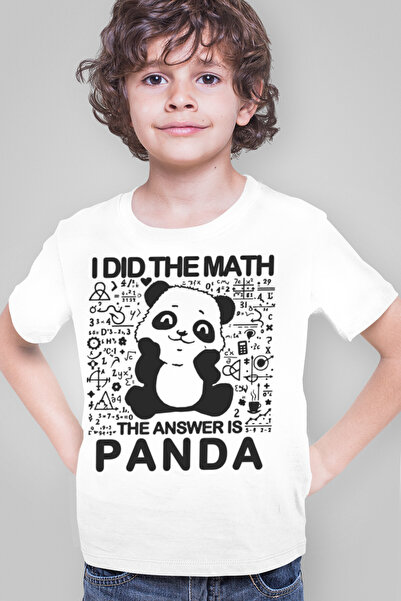 ROCKANDROLL Tricou alb cu mânecă scurtă Panda Answer pentru băieți