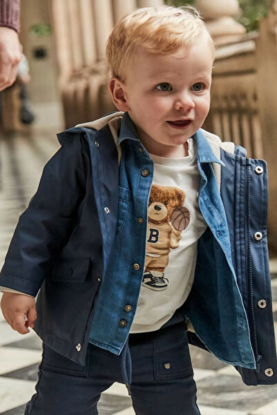 MAYORAL 02429-65 معطف واق من المطر أزرق اللون لعمر 1/3 سنة