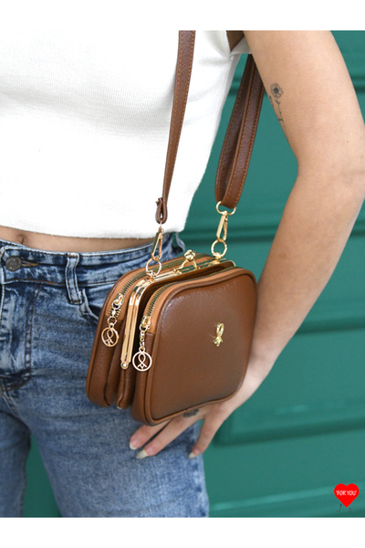 JARA Bag Dublin Women's 4-Compartment Lined Scholarship Bag with Zipper Closu...