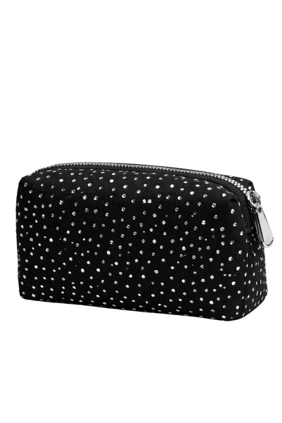 PJ & Me Black Glittery Makeup Organizer Bag Inner Organizers for Cosmetics an...