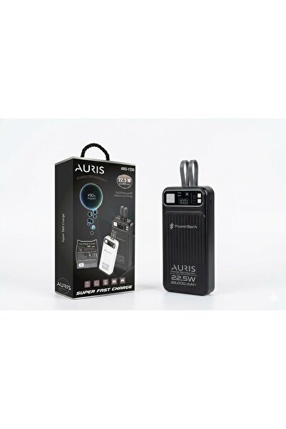 Auris Y310 22.000 mAh 22.5W Süper Hızlı Şarj Destekli Dijital Göstergeli Powe...